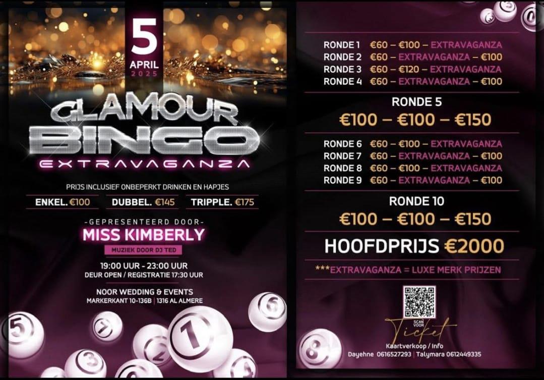 Glamour Bingo tweede flyer